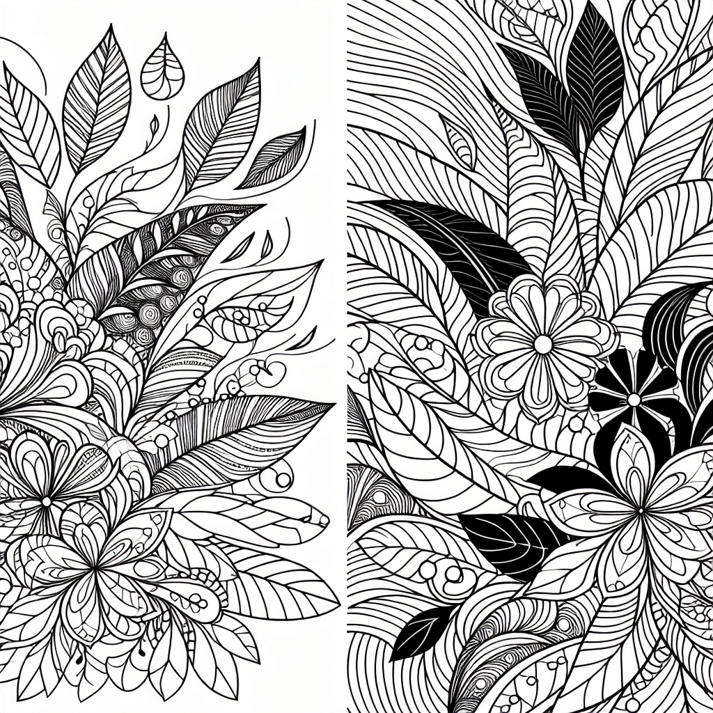 Additional floral pattern coloring page 2