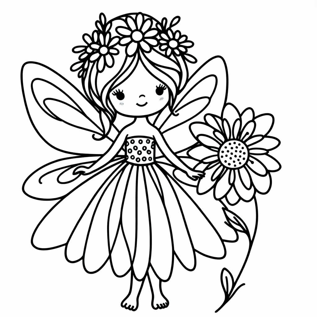 flower fairy coloring pages