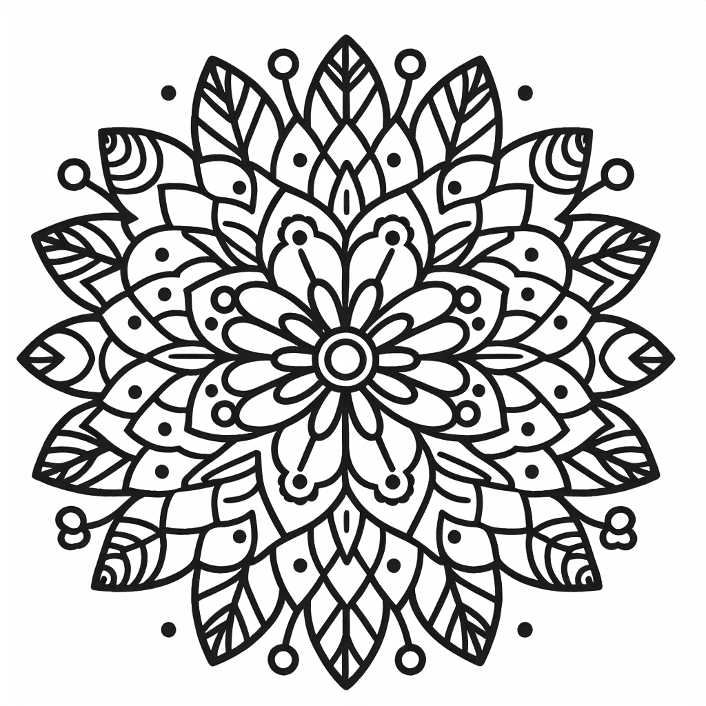 flower mandala coloring pages