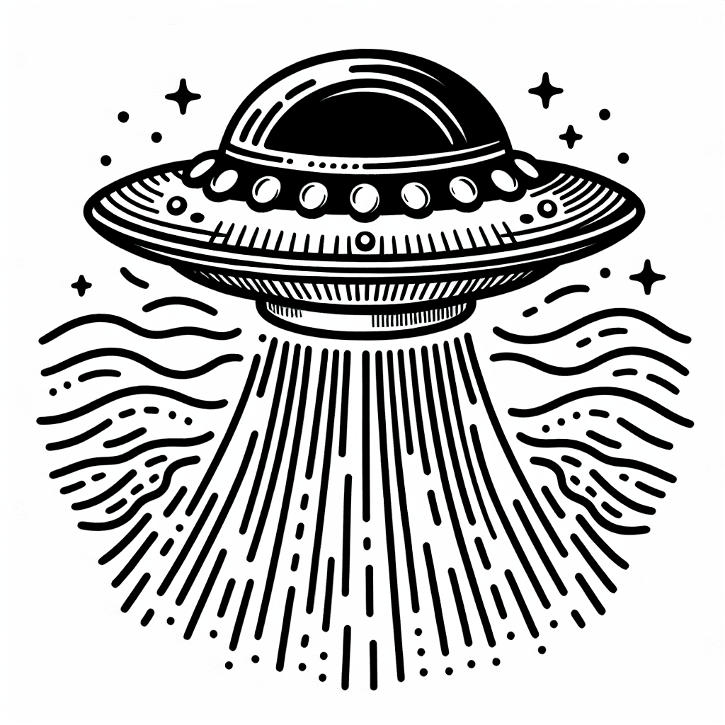 flying saucer coloring pages