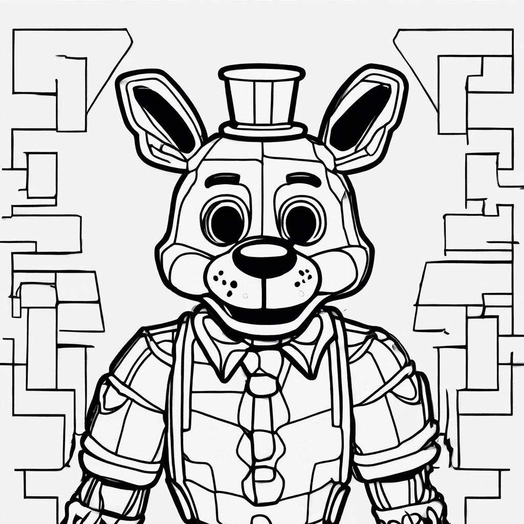 Additional fnaf coloring page 2