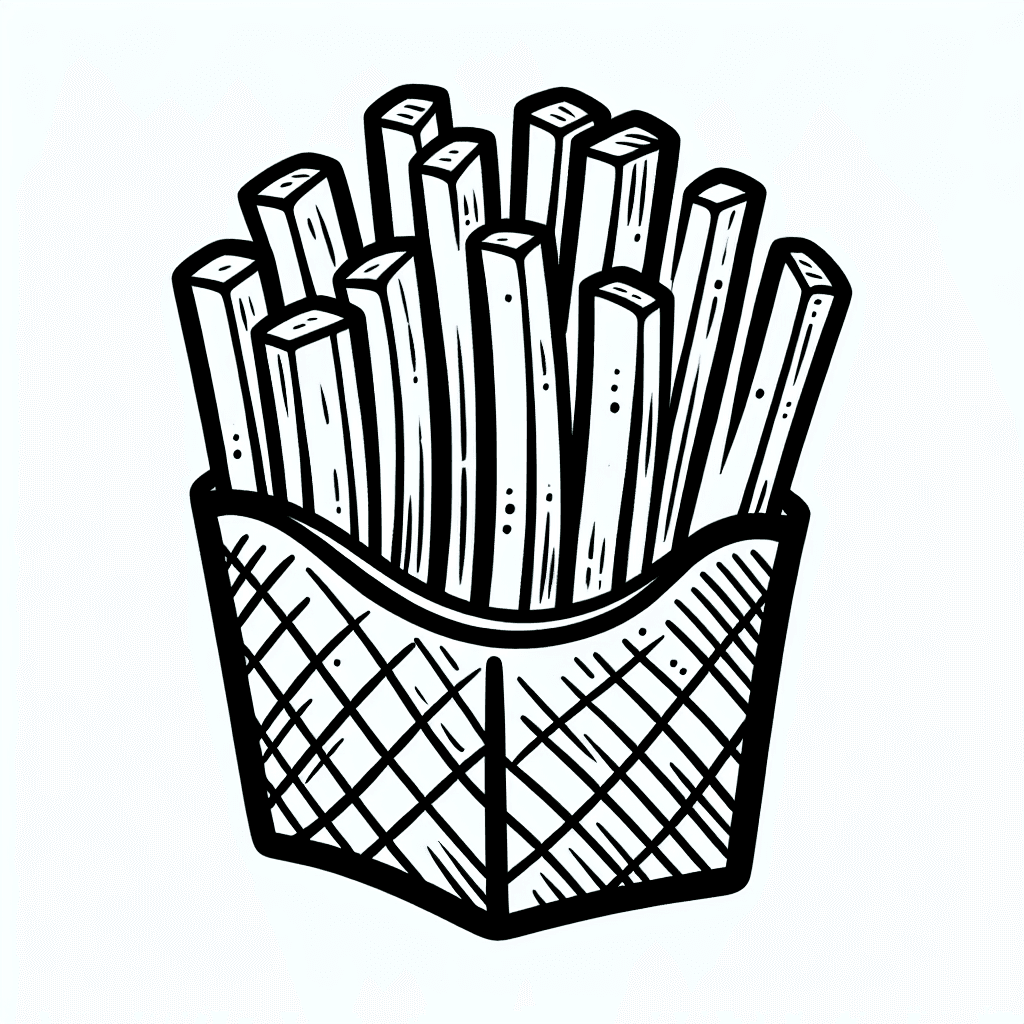 french fries coloring pages