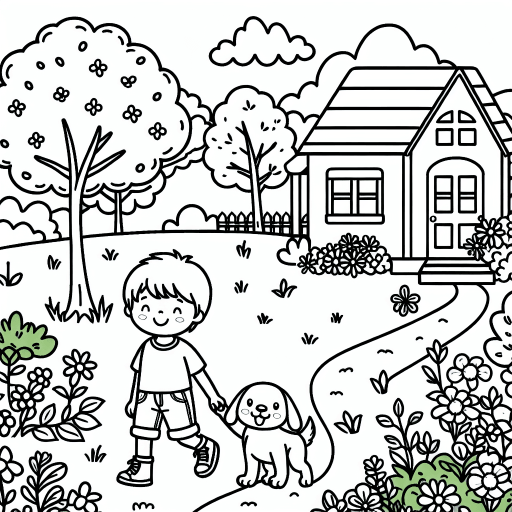 friendship scene coloring pages