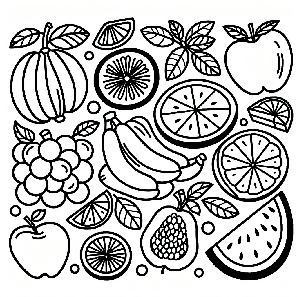 fruits coloring pages