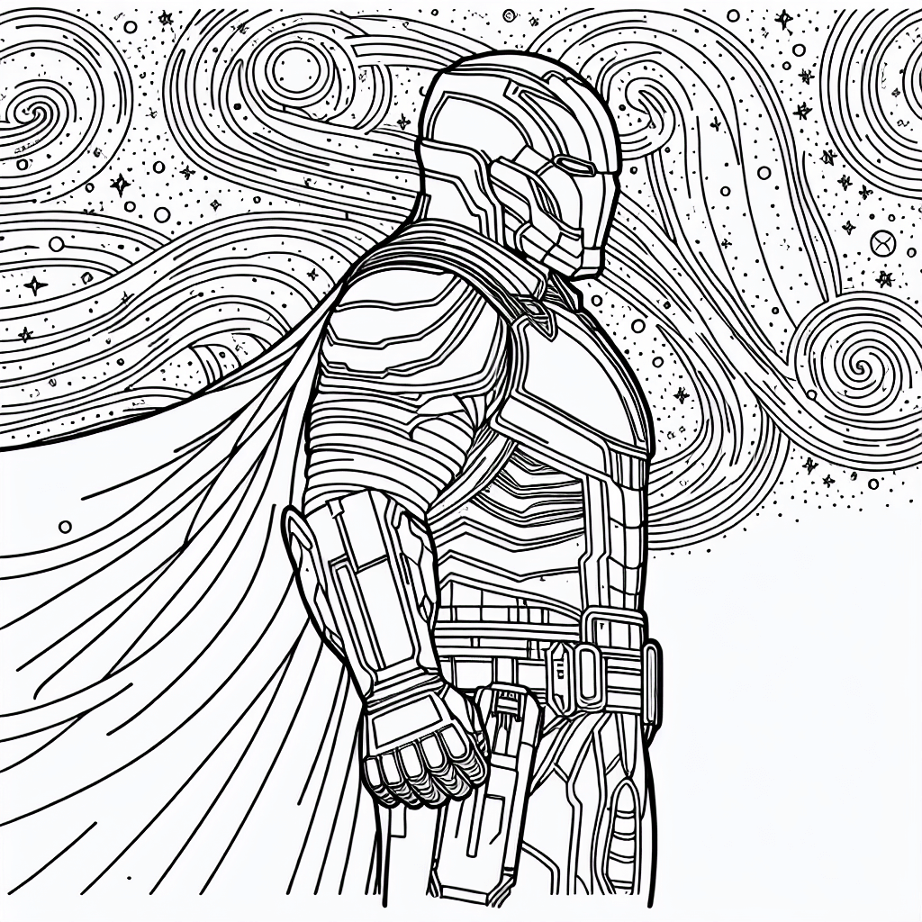 Additional galaxy guardian coloring page 1