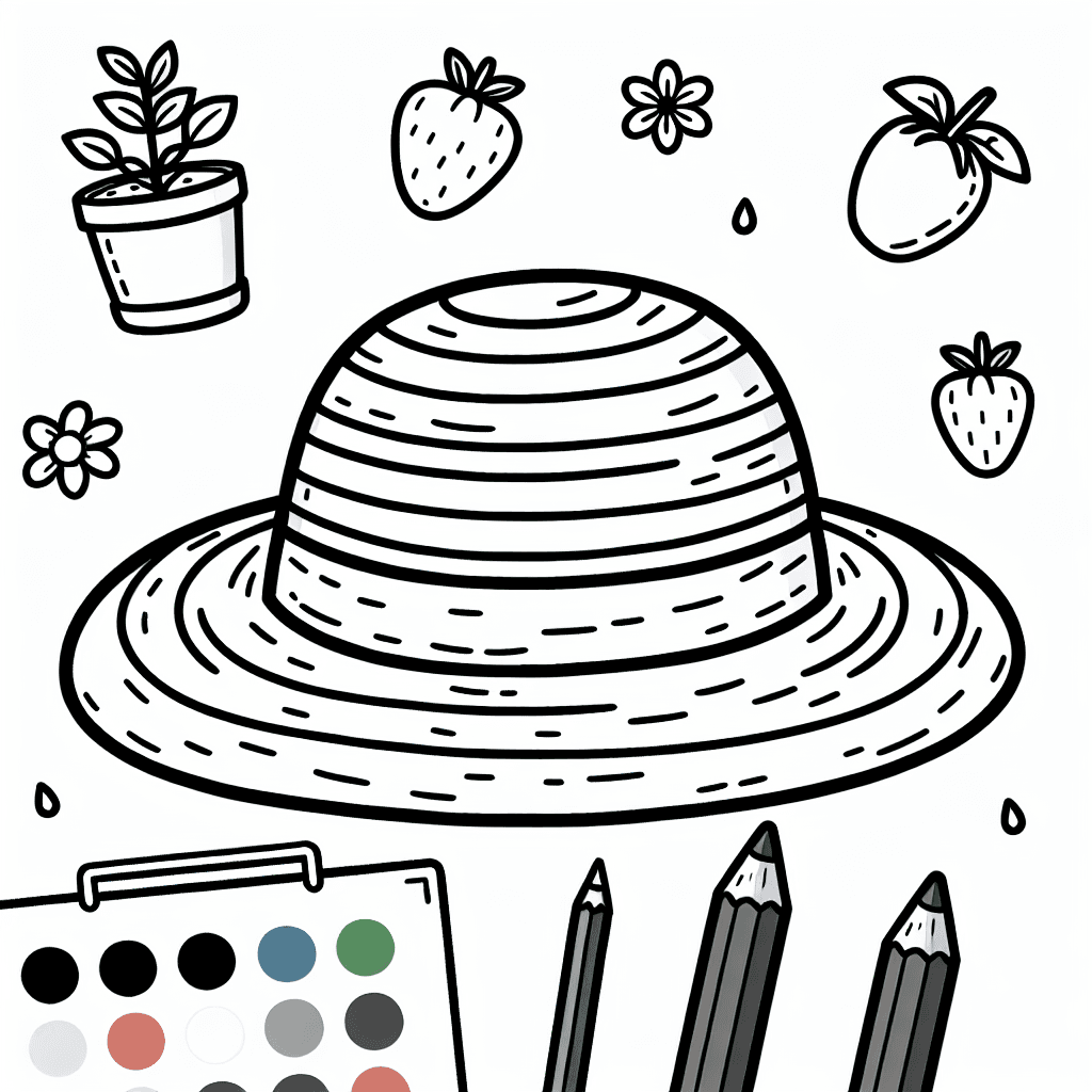 garden hat coloring pages