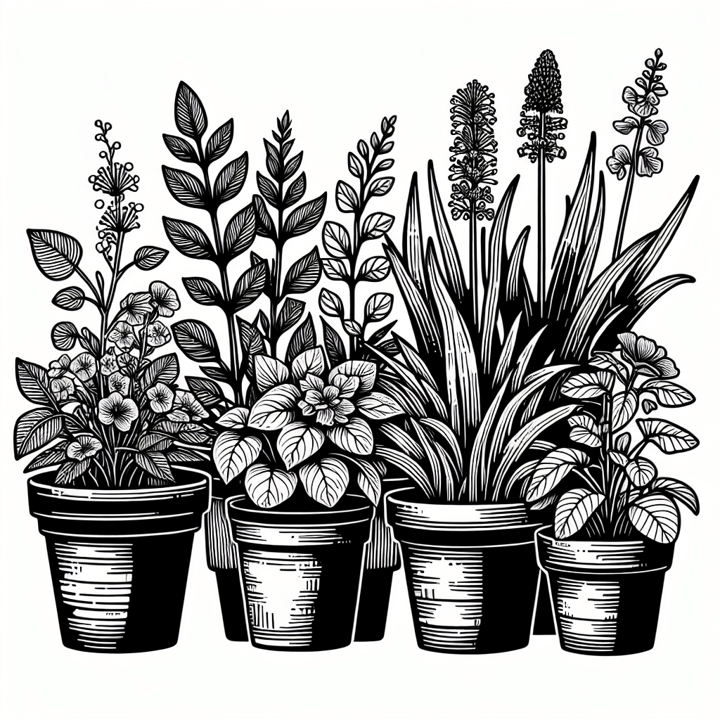 Additional gardening plants coloring page 1