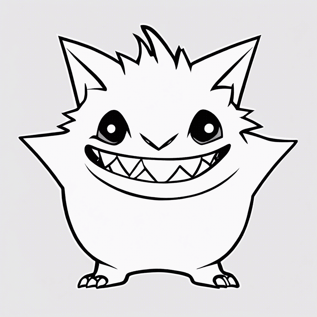 gengar coloring pages