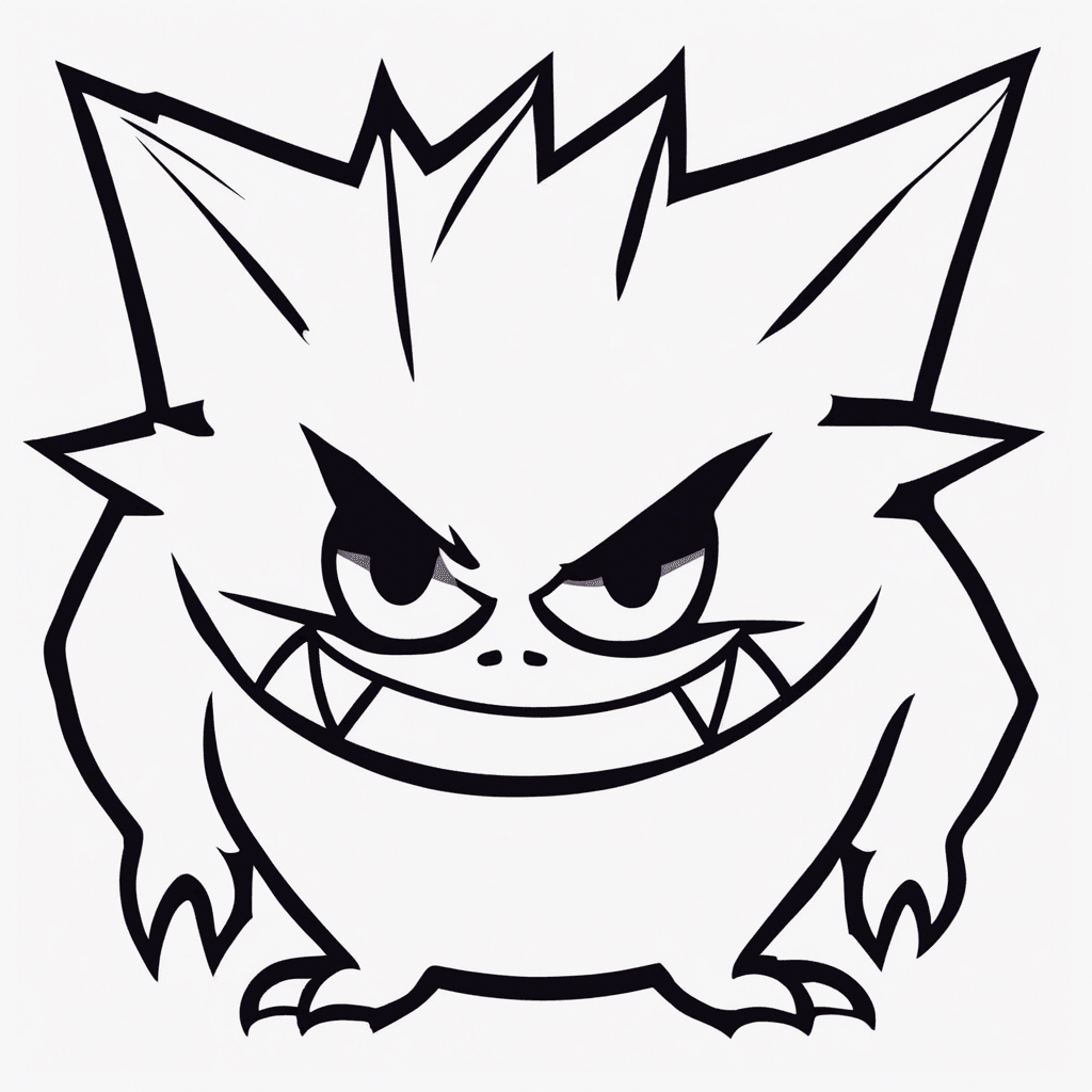 Additional gengar coloring page 2