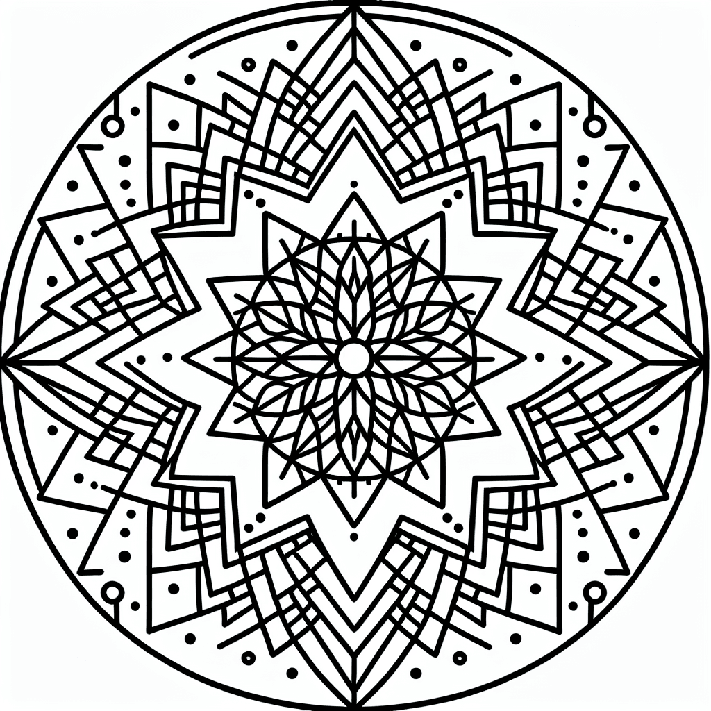 geometric mandala coloring pages