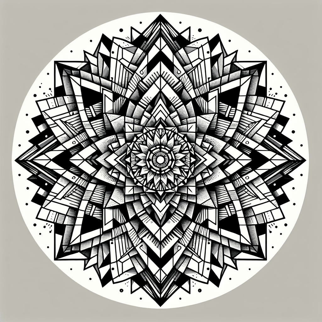 Additional geometric mandala coloring page 2