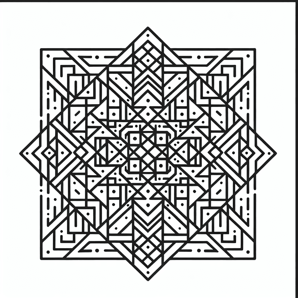 geometric pattern coloring pages