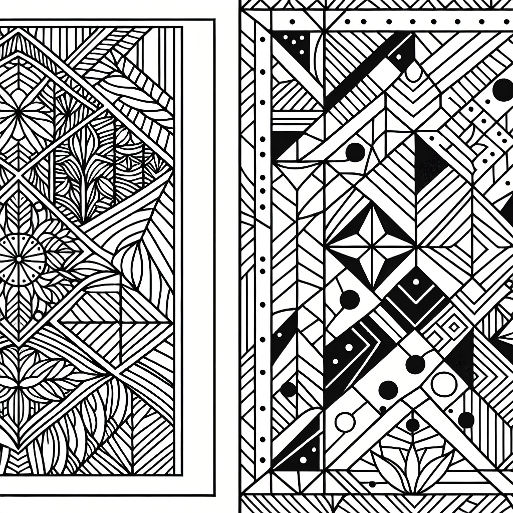 Additional geometric pattern coloring page 1