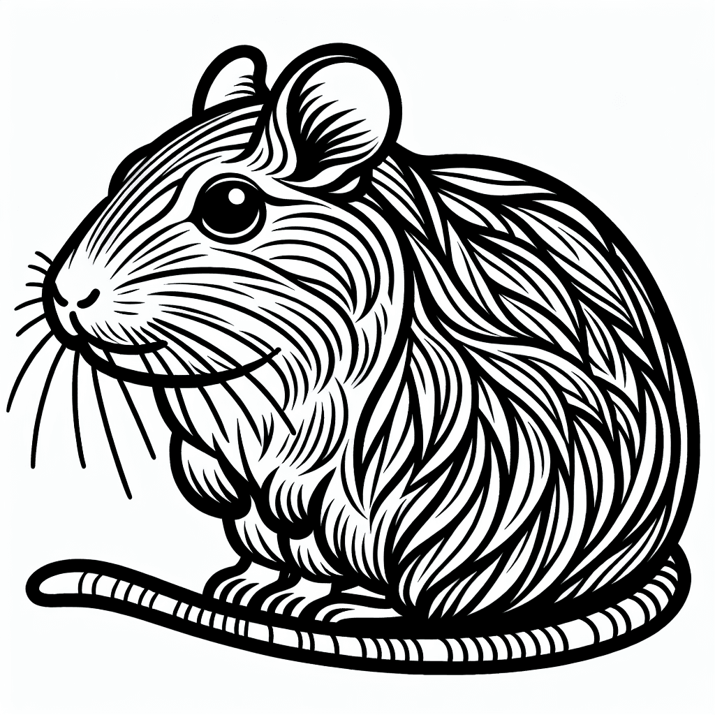 Additional gerbil coloring page 1