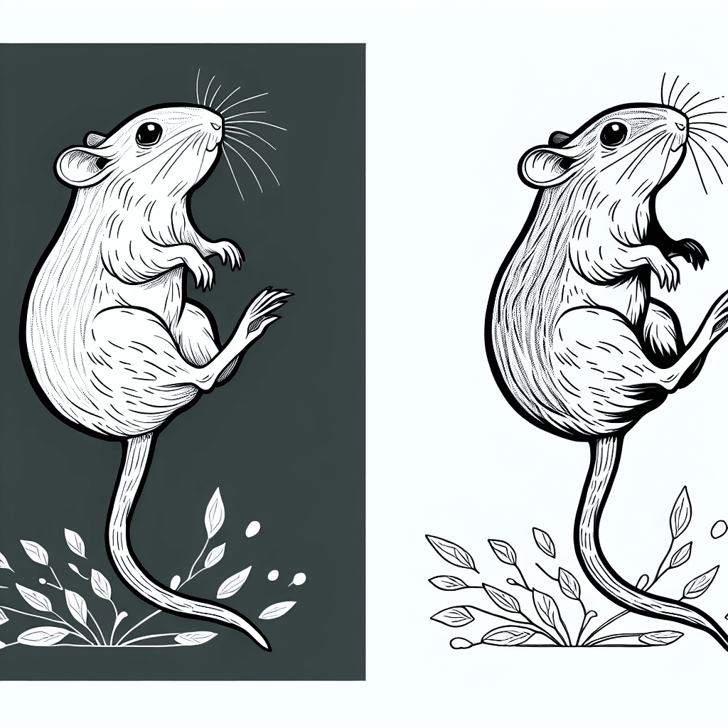 Additional gerbil coloring page 2