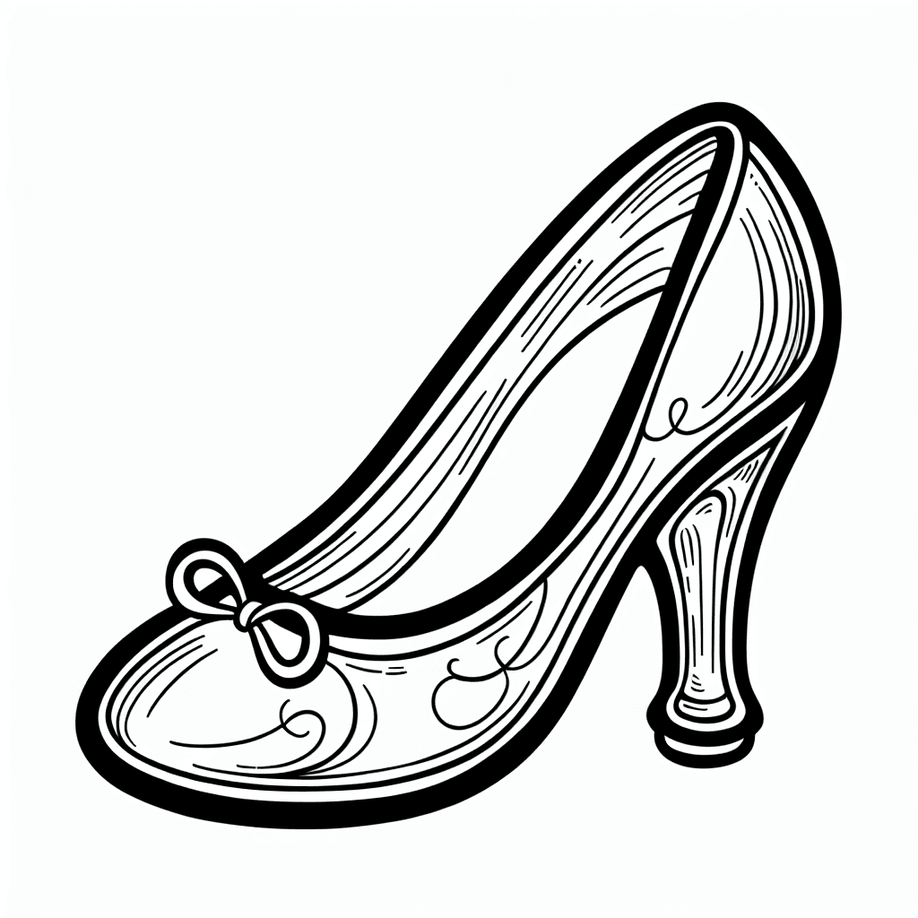 glass slipper coloring pages