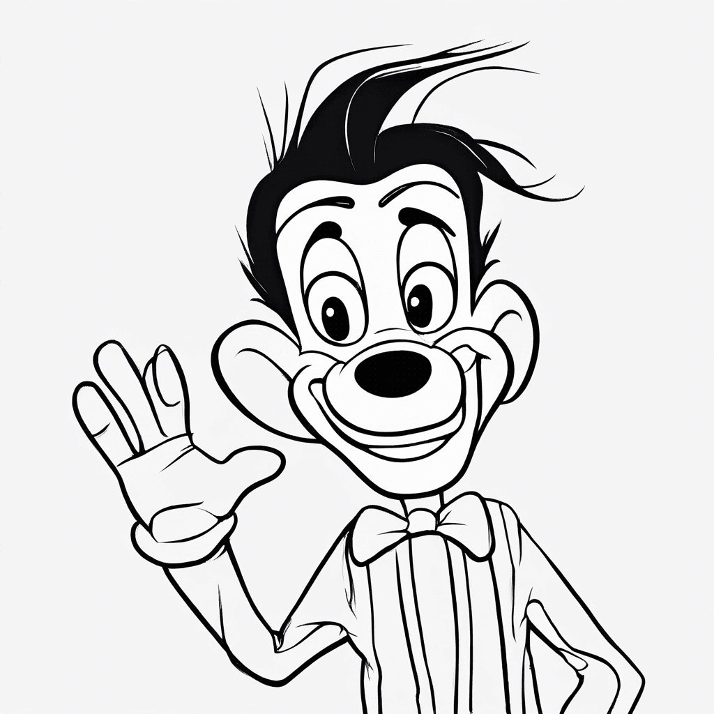 goofy coloring pages