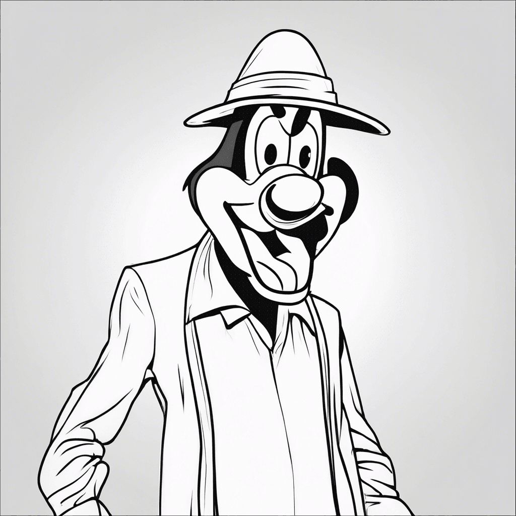 Additional goofy coloring page 1