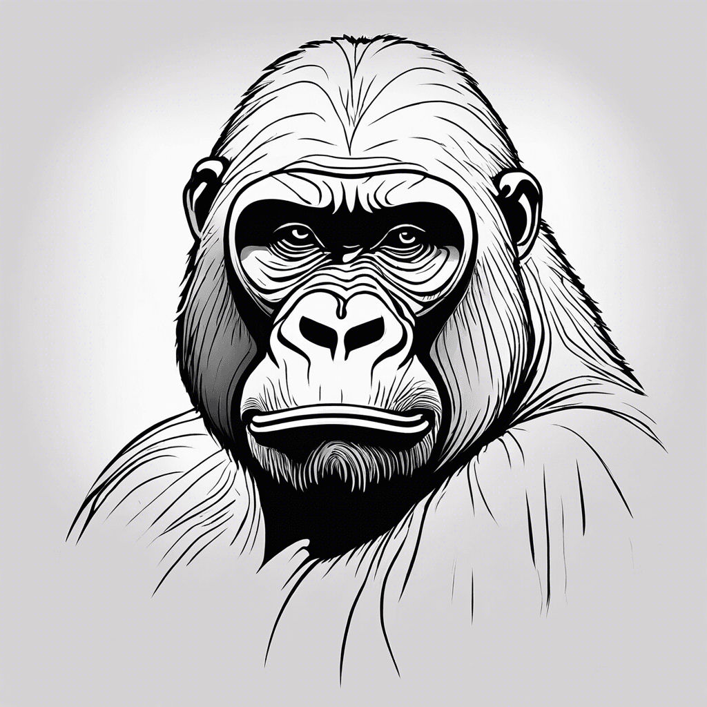 Additional gorilla coloring page 2