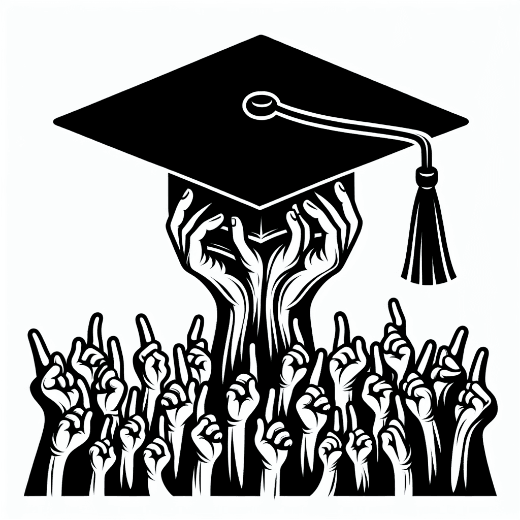 Additional graduation cap coloring page 2