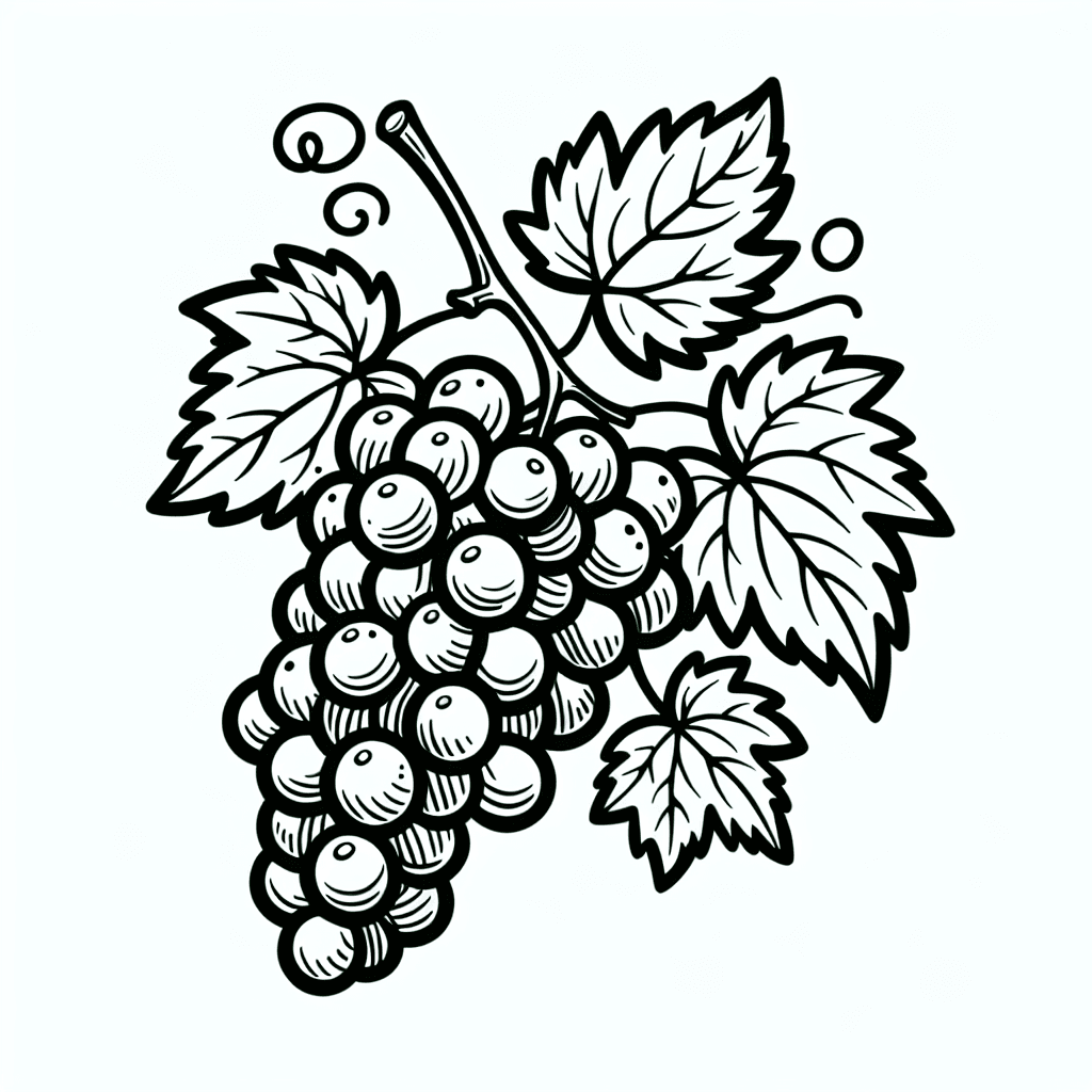 grape bunch coloring pages