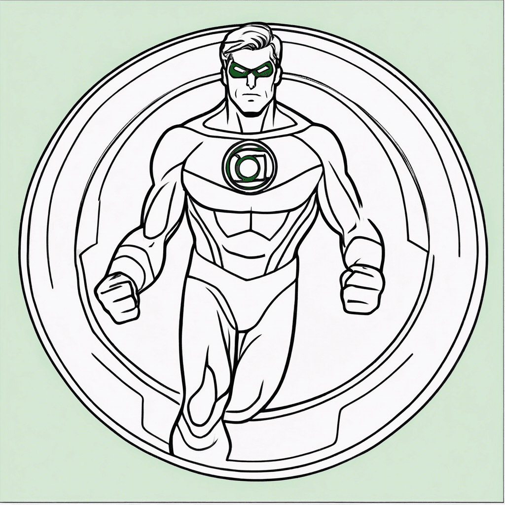 Additional green lantern ring coloring page 2