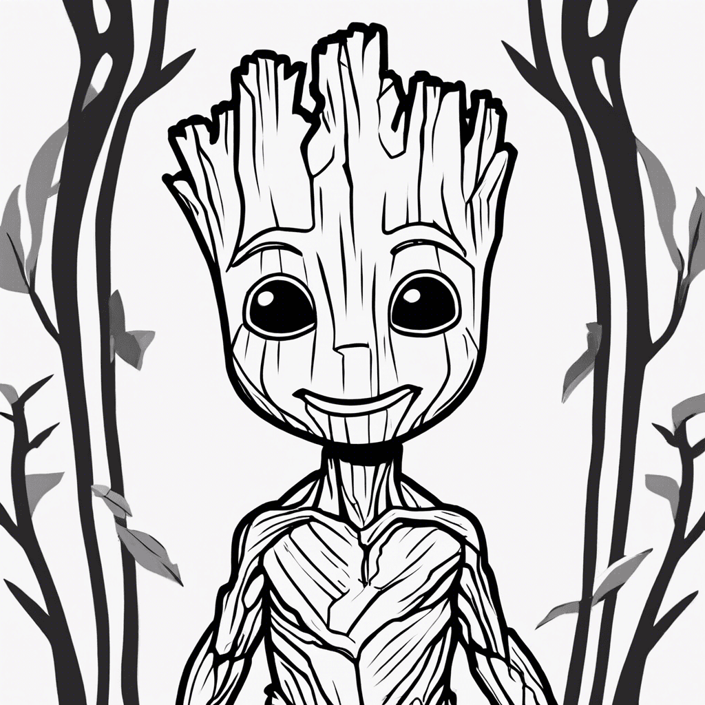 groot baby coloring pages