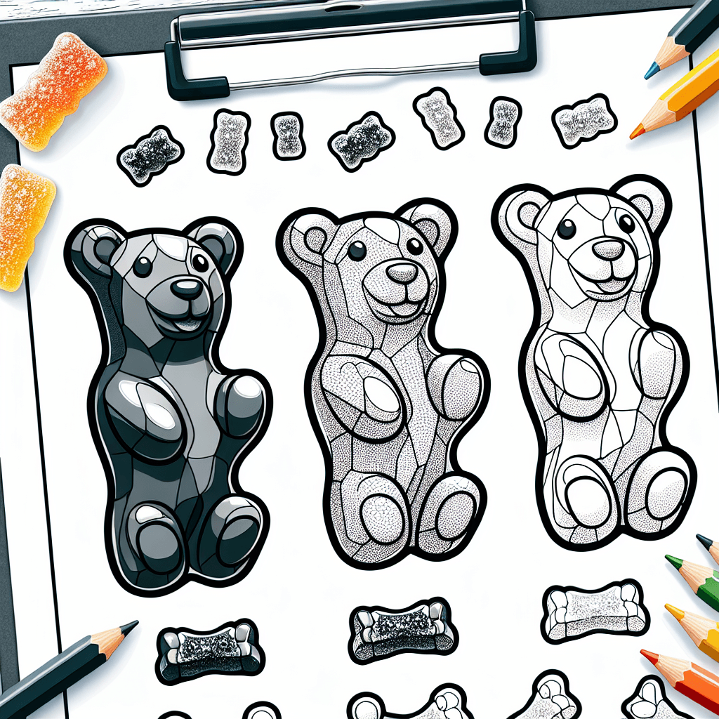 Additional gummy bears coloring page 1