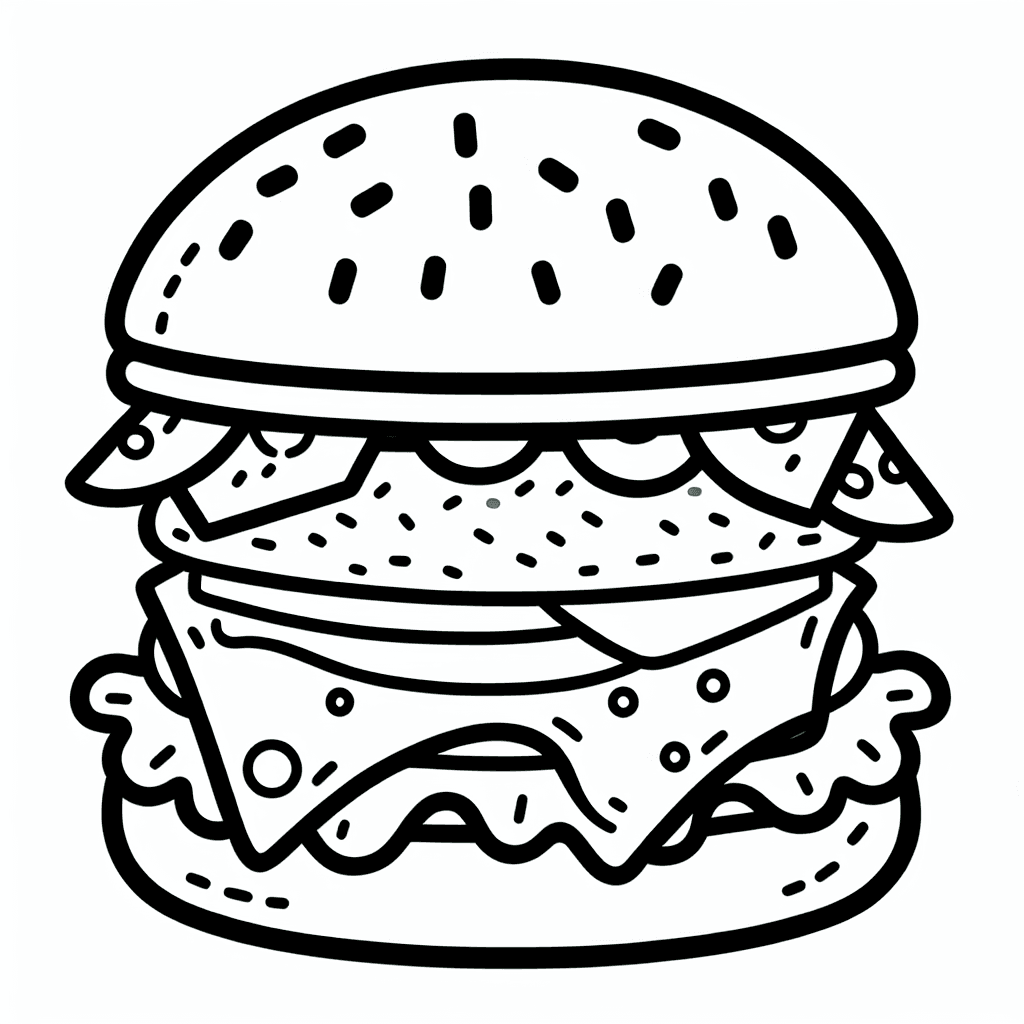 hamburger cheese coloring pages