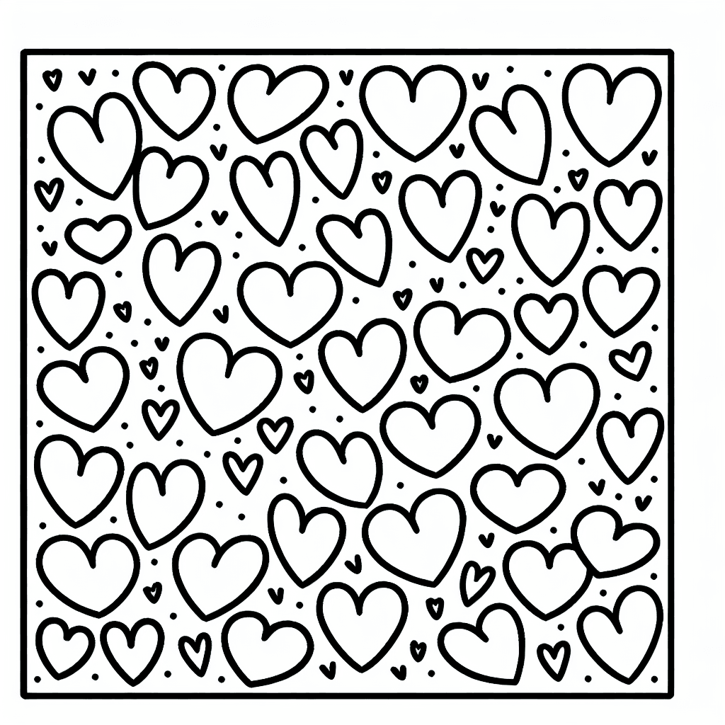 heart pattern coloring pages