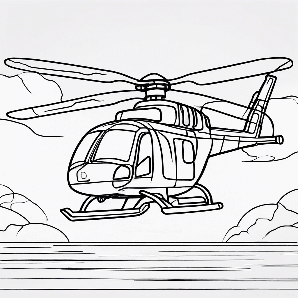 helicopter rescue coloring pages