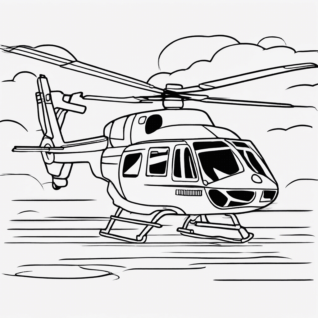 Additional helicopter rescue coloring page 1