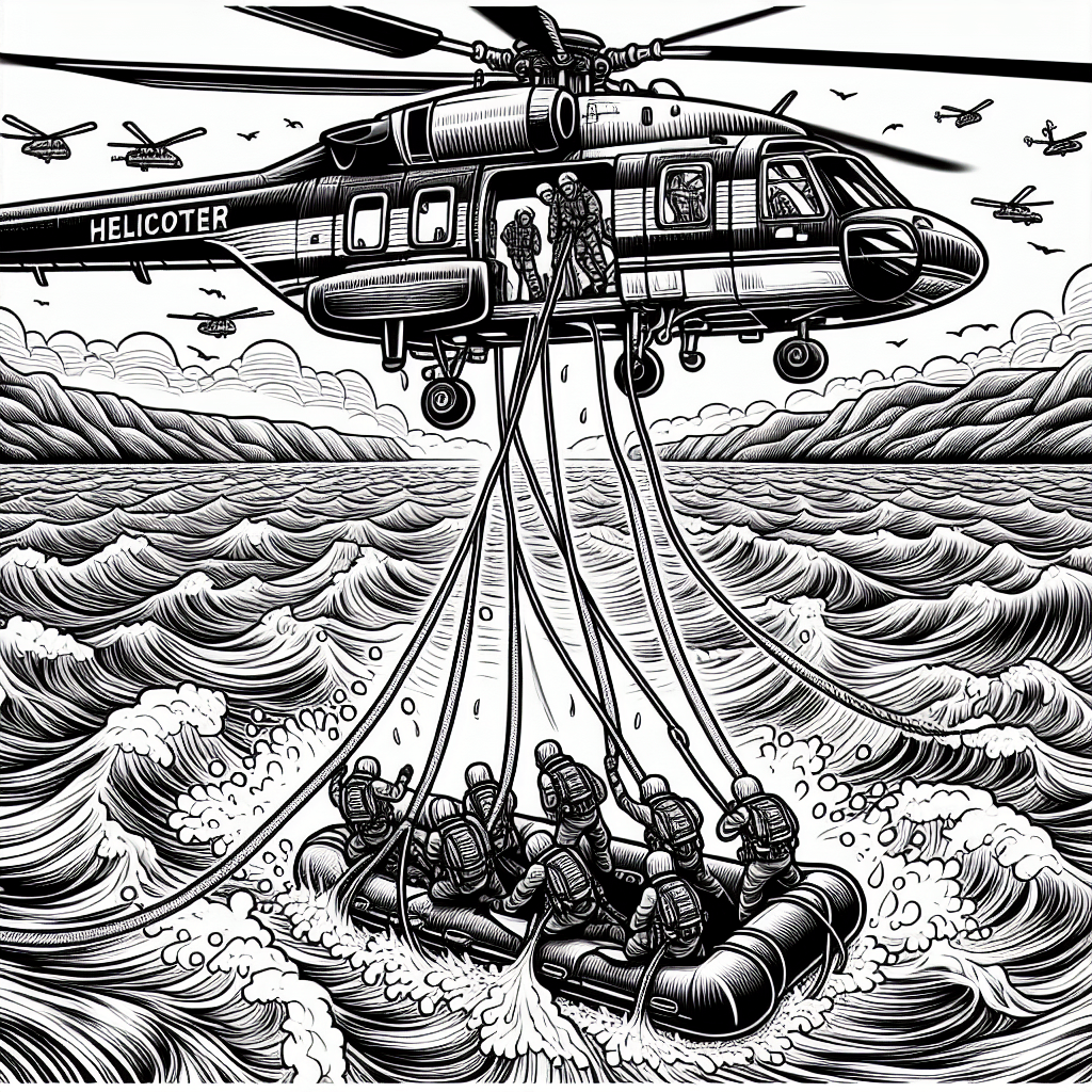 Additional helicopter rescue coloring page 2