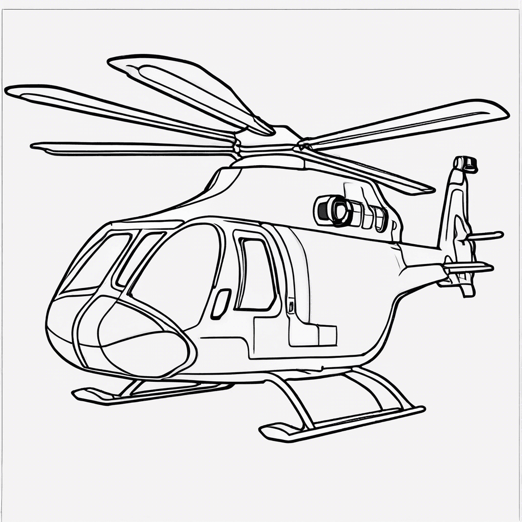 helicopter coloring pages