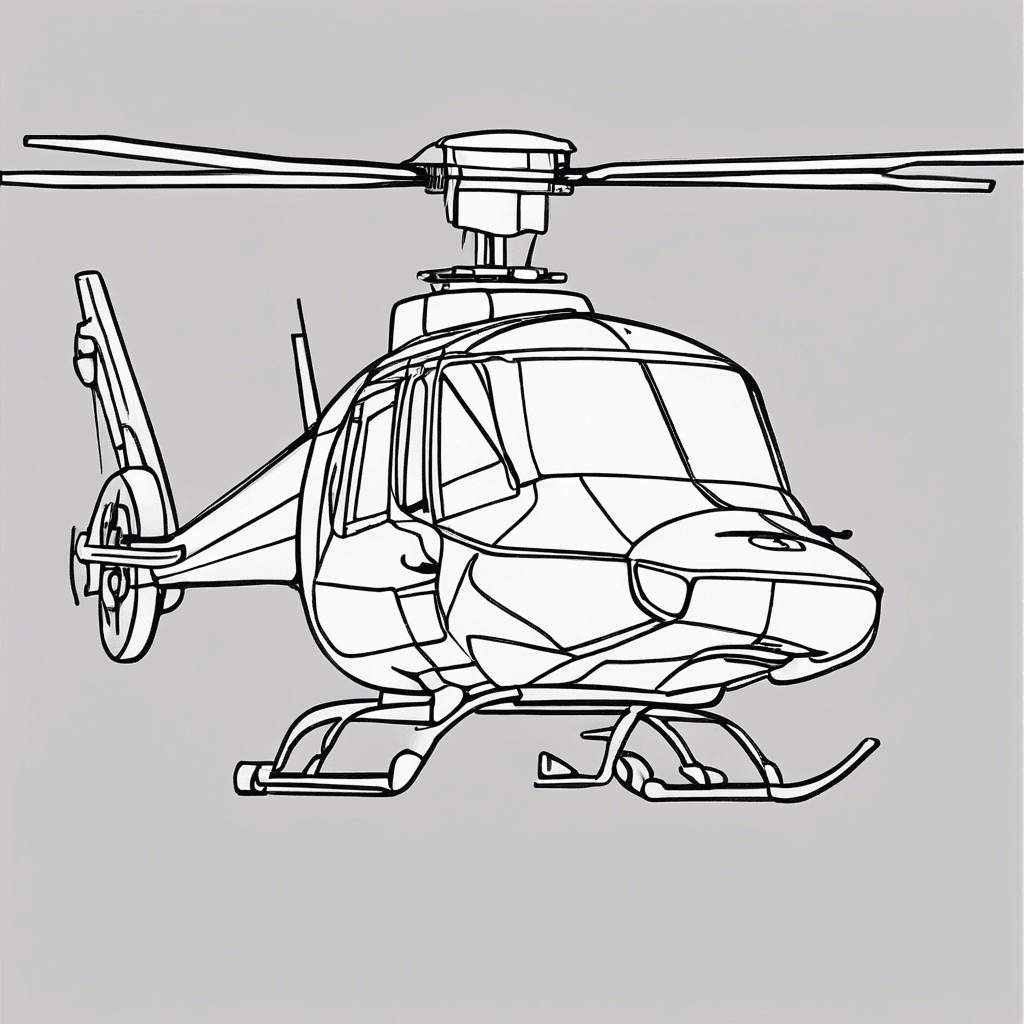 Additional helicopter coloring page 1