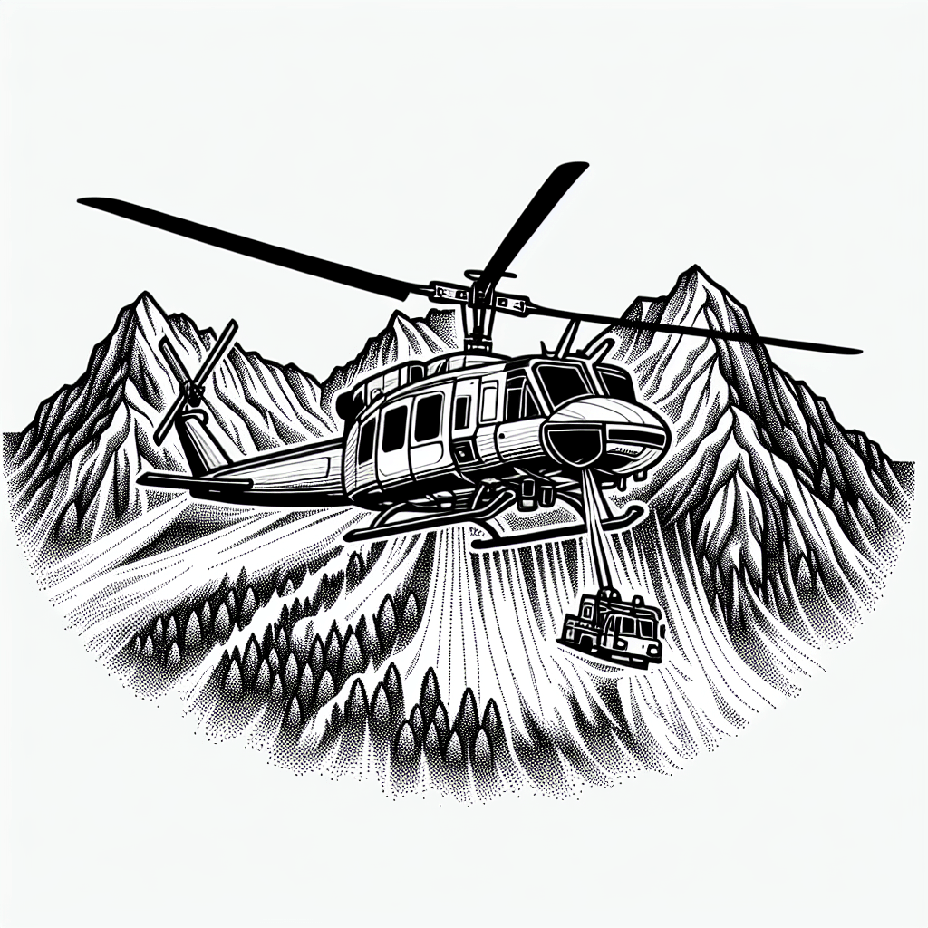 Additional helicopter coloring page 2