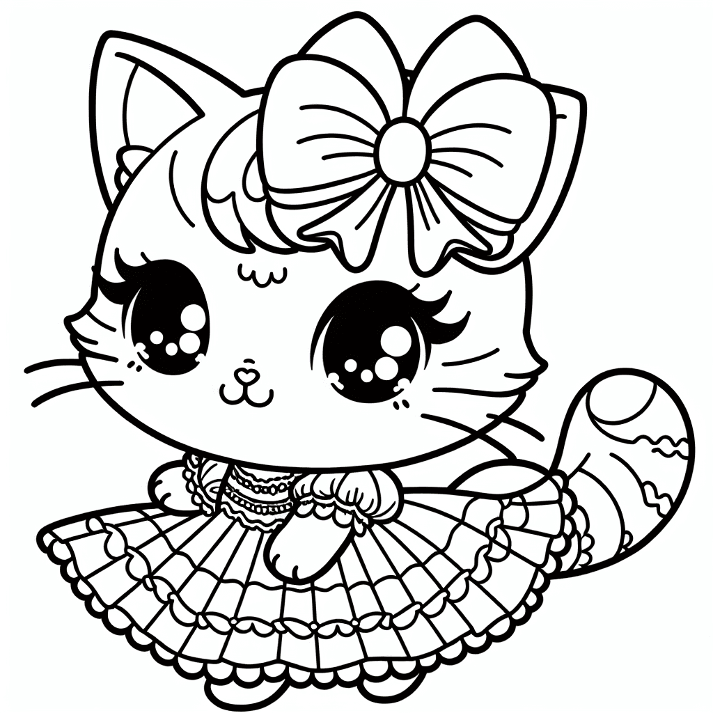 Additional hello kitty coloring page 1