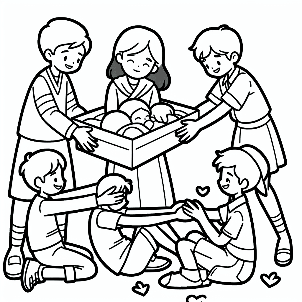 helping others coloring pages