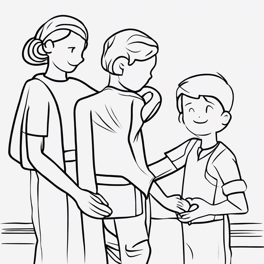 Additional helping others coloring page 2