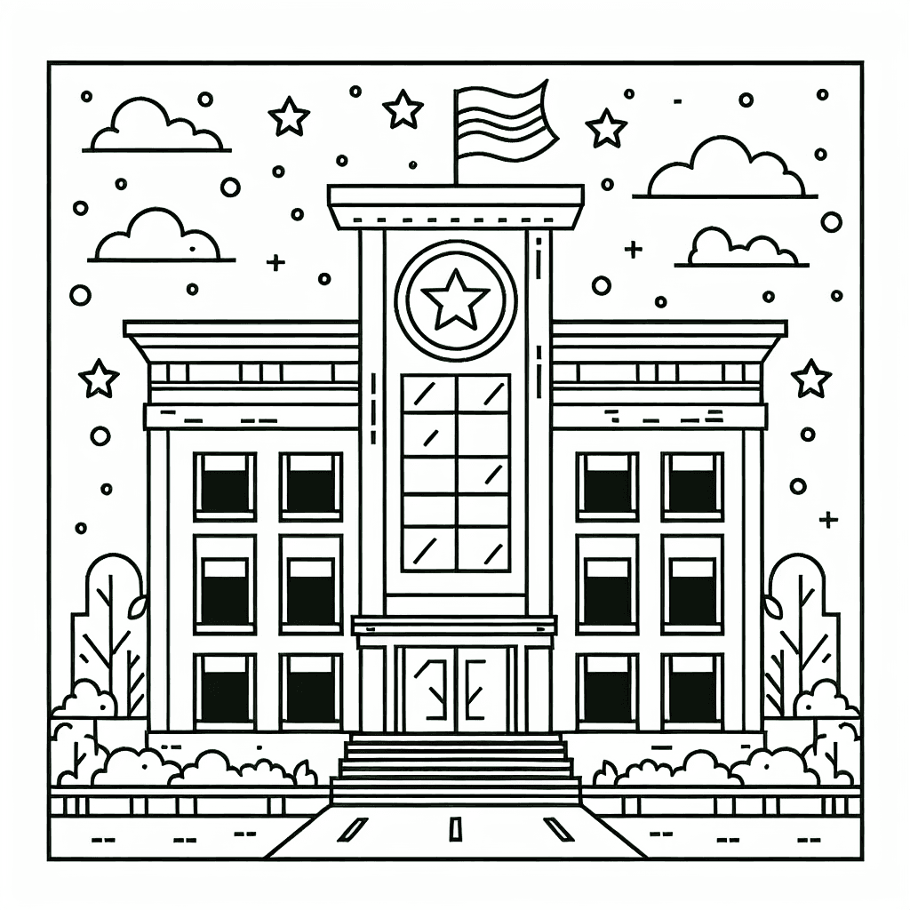 hero headquarters coloring pages