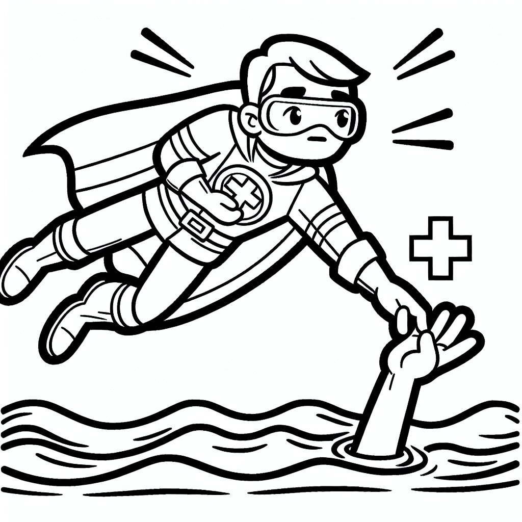 hero rescue coloring pages