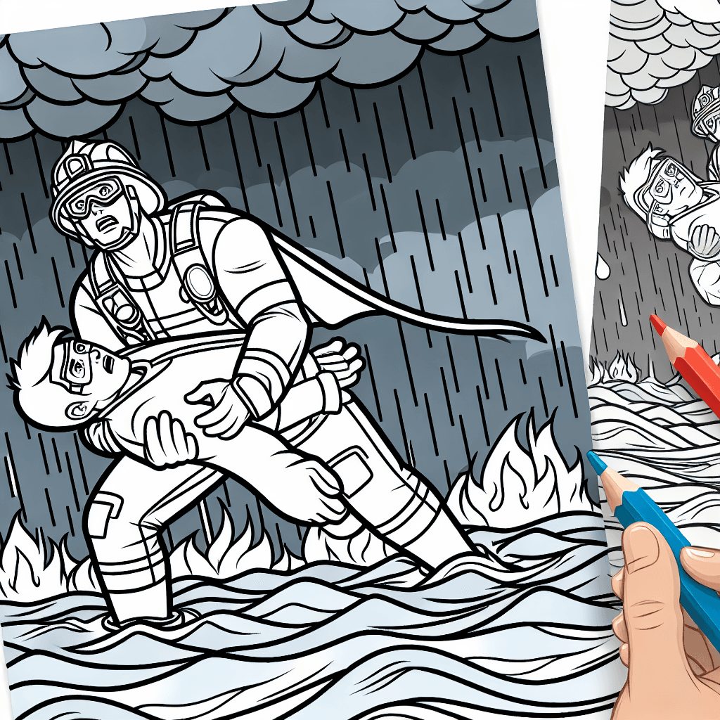 Additional hero rescue coloring page 1