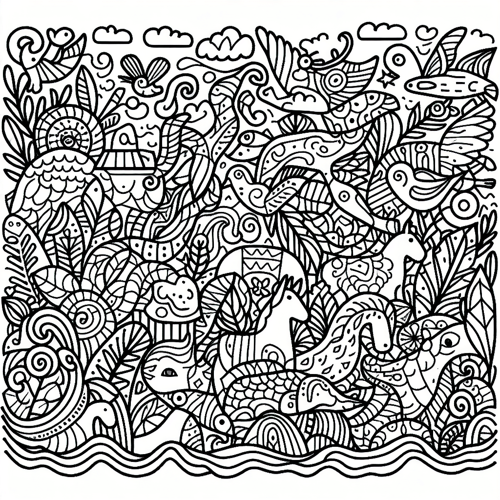 hidden pictures coloring pages