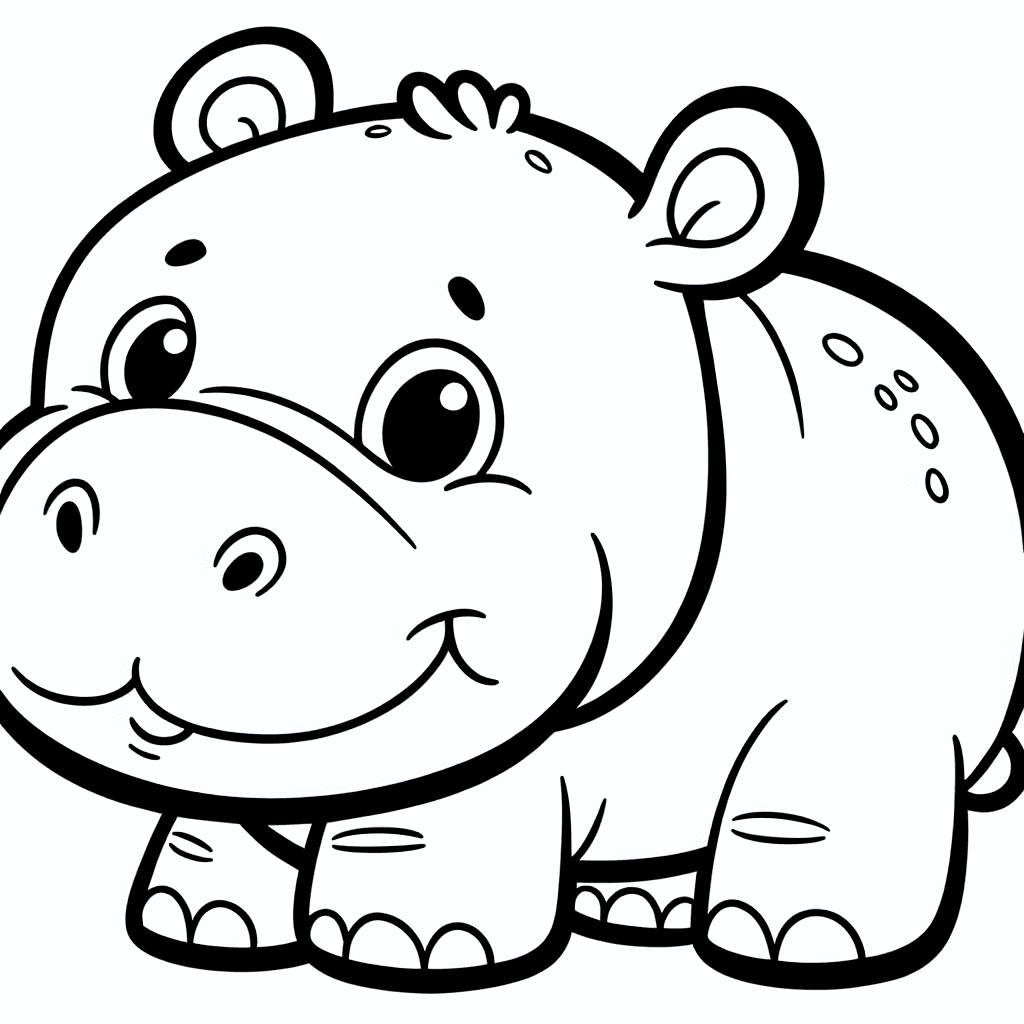 hippo coloring pages