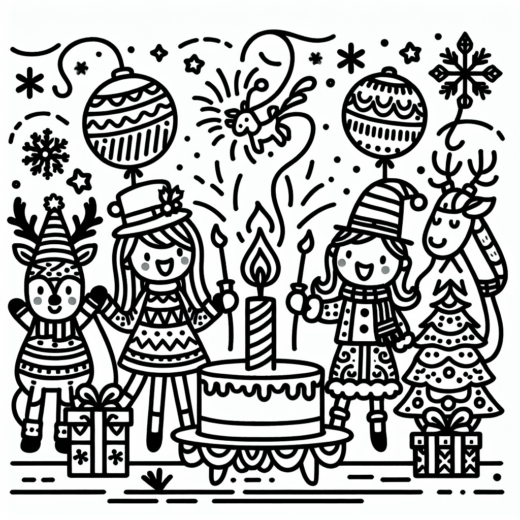 holiday celebration coloring pages