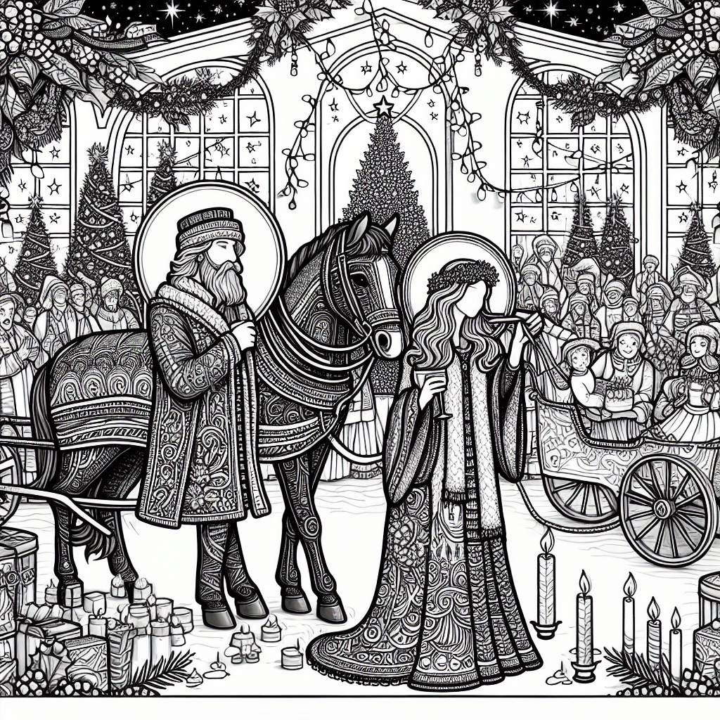 Additional holiday celebration coloring page 1