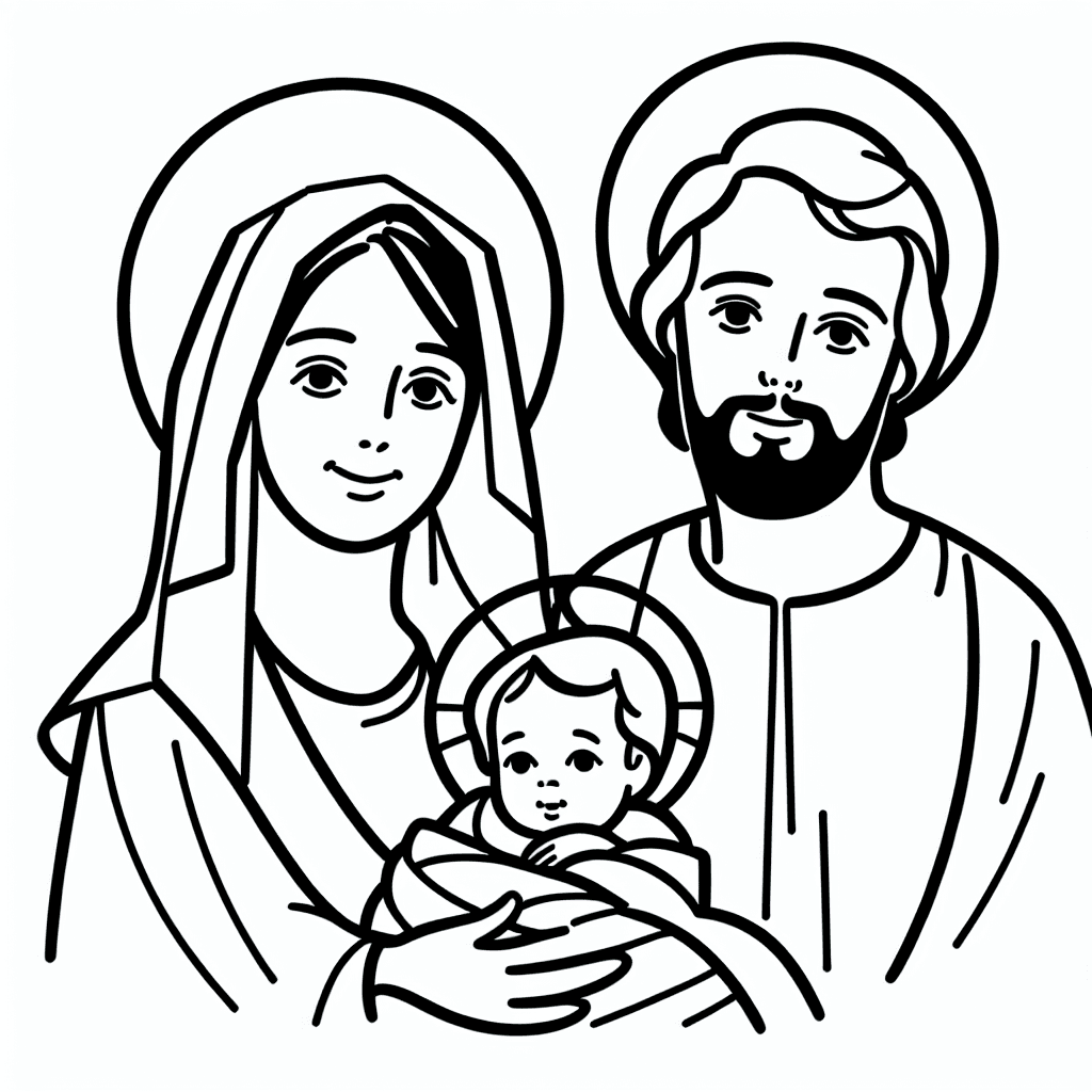 holy family coloring pages