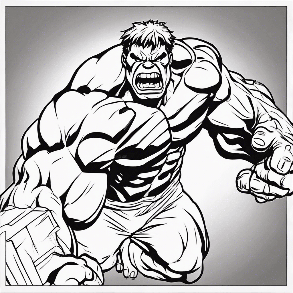 Additional hulk smash coloring page 1