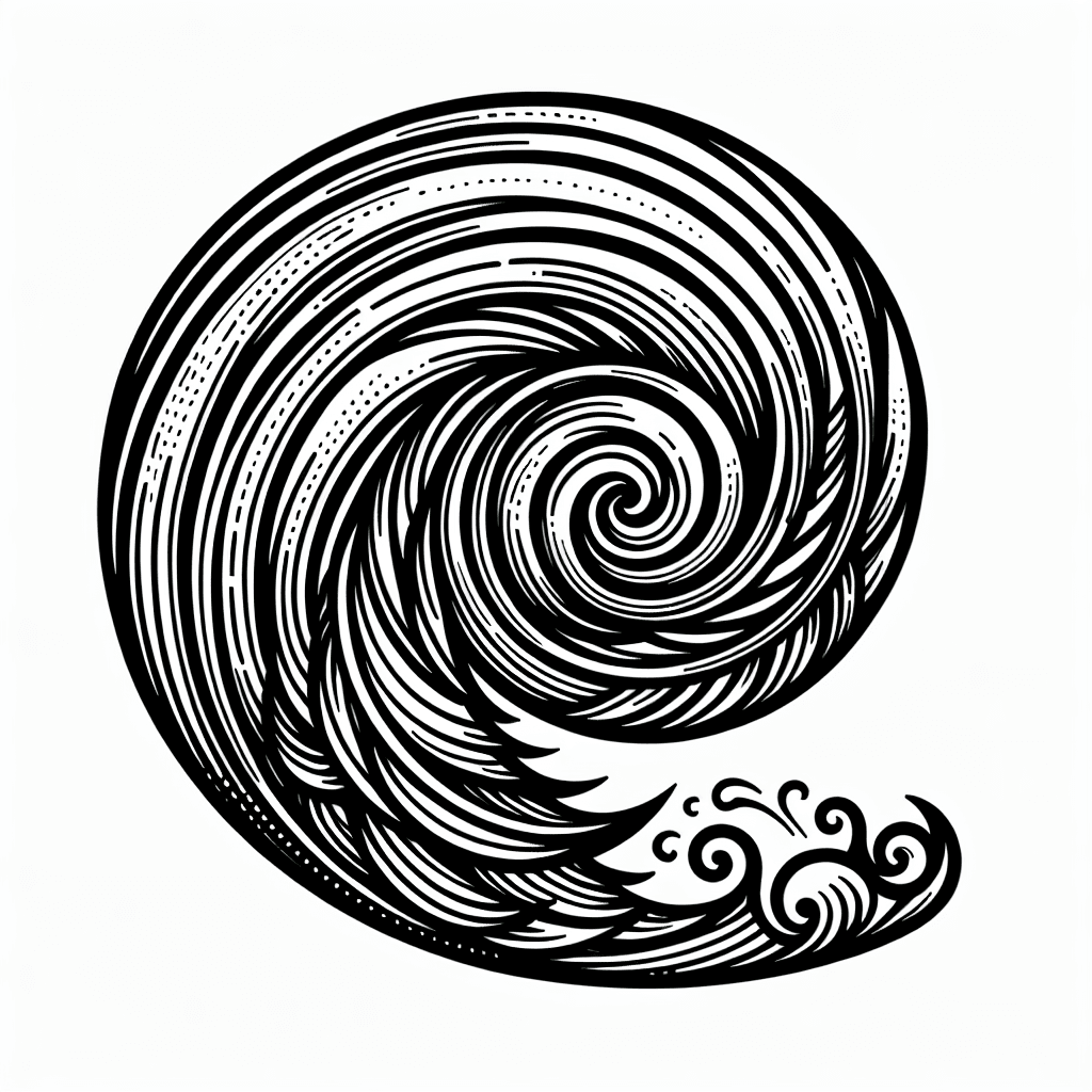 Additional hurricane swirl coloring page 1