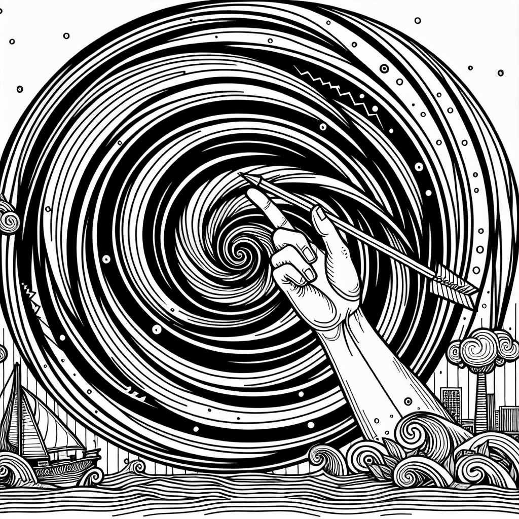 Additional hurricane swirl coloring page 2